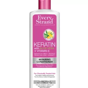 نرم کننده حاوی کراتین بدون سولفات اوری استرند مناسب موهای خشک و آسیب دیده حاوی ویتامین ای و آلوئه ورا