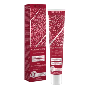 کرم کنسانتره شب ریول ضد چروک حاوی کوآنزیم Q10 مناسب صورت و گردن AGE RIVIVE Q10 NIGHT