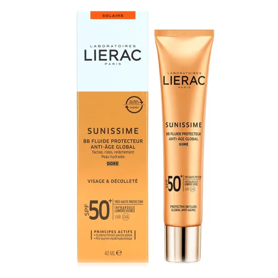 ضد آفتاب فلوئید لیراک | ضد چروک و  ضد پیری ، رنگی گلدن SPF50