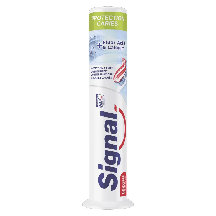 خمیر دندان پمپی سیگنال جلوگیری از پوسیدگی دندان حاوی کلسیم Fluor Actif & calcium