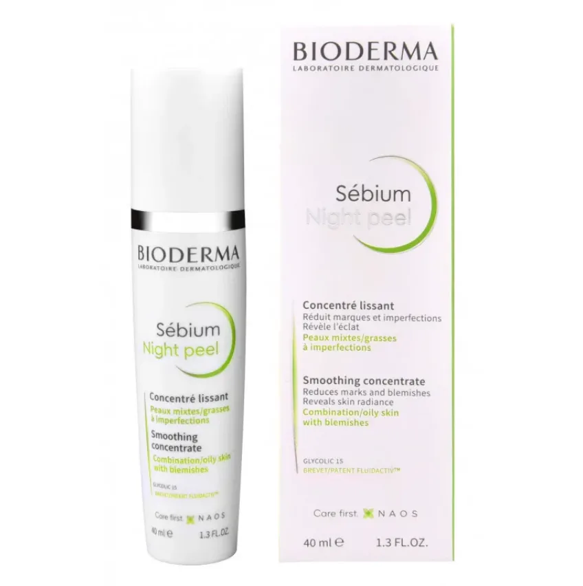 کرم شب سبیوم نایت پیل لایه بردار بایودرما bioderma sebium peeling gel