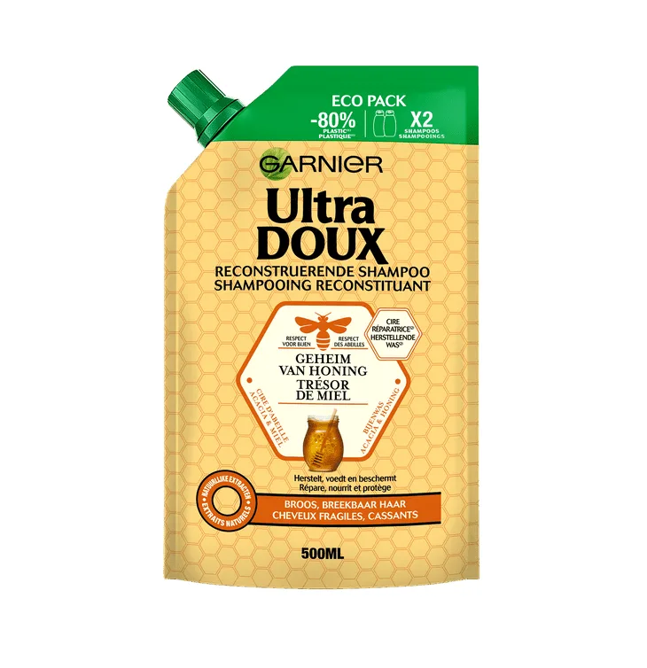 شامپو معجزه عسل گارنیه مدل اکوپک اقتصادی ساندیسی یا پاکتی