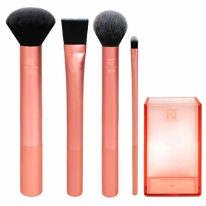 ست براش 4 عددی ریل تکنیک مناسب میکاپ صورت به همراه پایه (کد 91533)