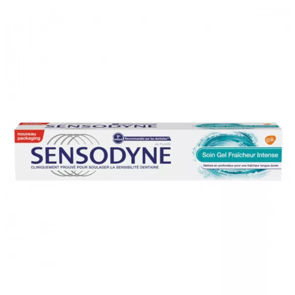خمیر دندان ژلی سنسوداین شاداب کننده مدل Soin Gel Fraicheeur Intense