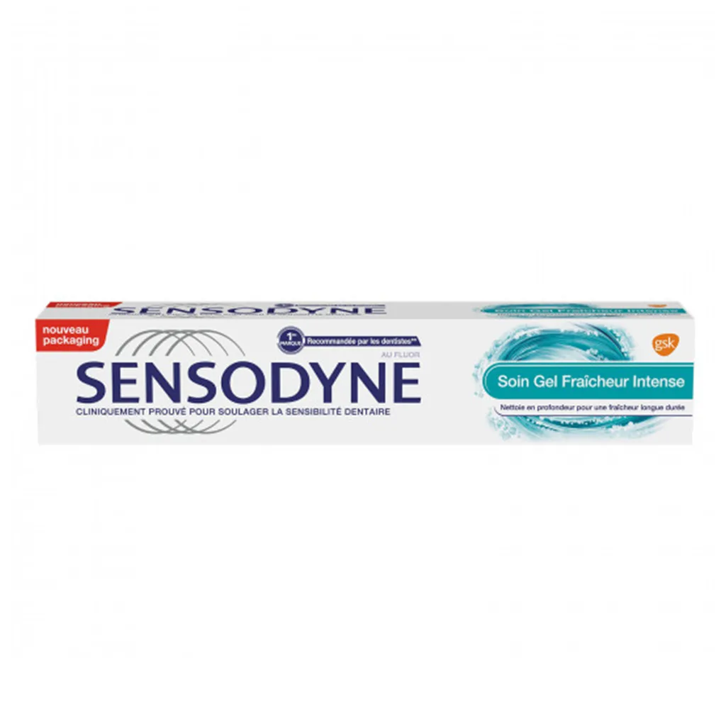 خمیر دندان ژلی سنسوداین شاداب کننده مدل Soin Gel Fraicheeur Intense