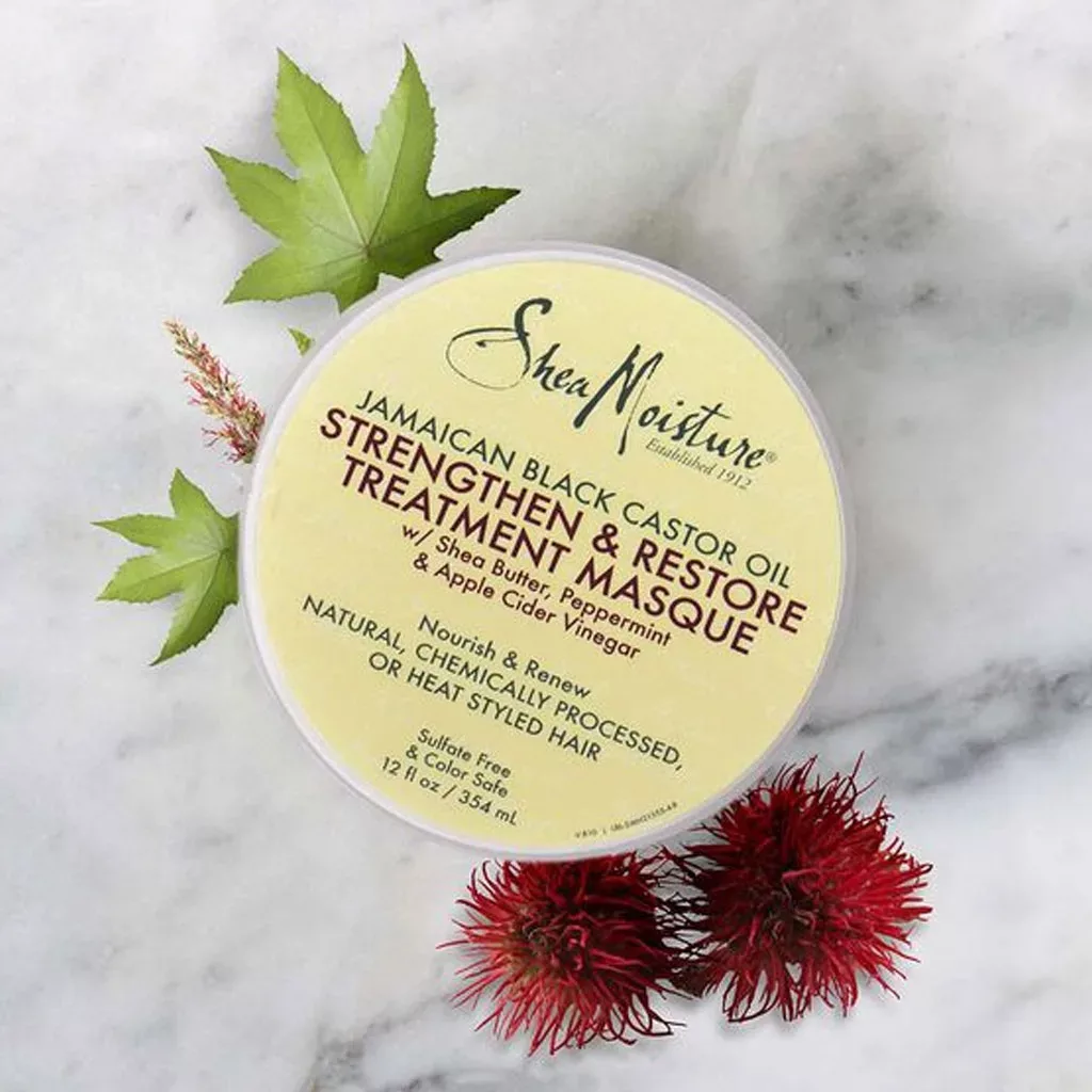 ماسک مو ترمیمی و بازسازی درمانی شی مویسچر | حاوی روغن کرچک سیاه جامائیکا