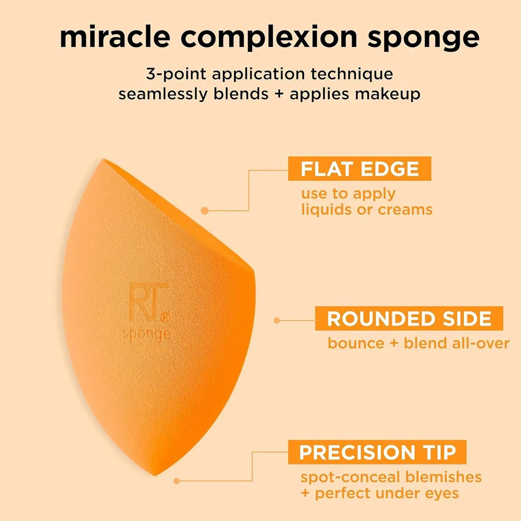 ست 6 تیکه براش آرایشی ریل تکنیک همراه با دو عدد پد(اسفنج) کد 1997