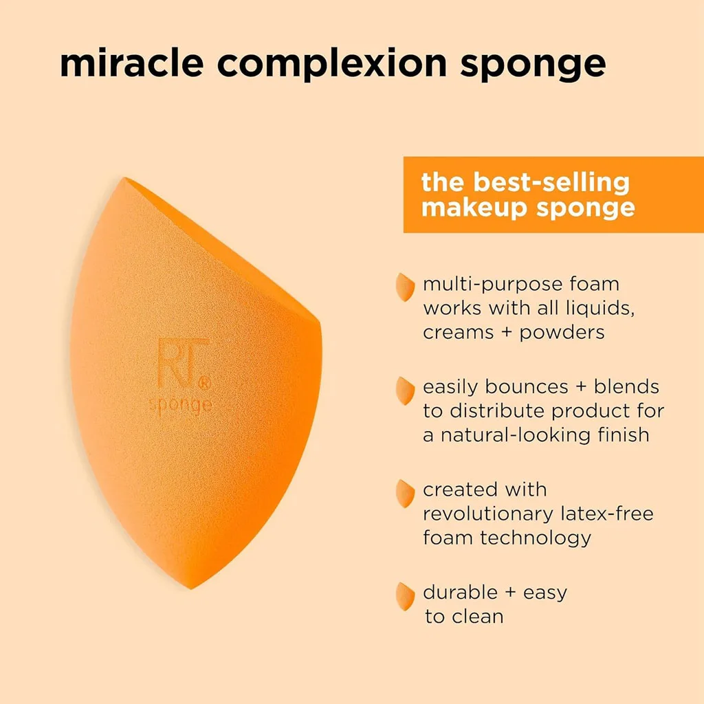 ست 6 تیکه براش آرایشی ریل تکنیک همراه با دو عدد پد(اسفنج) کد 1997