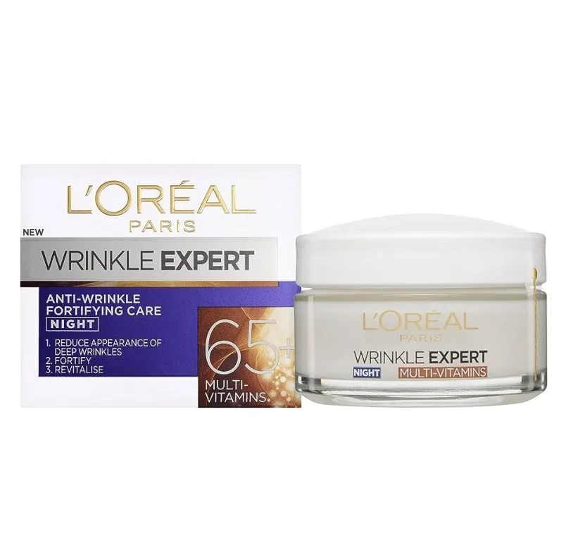کرم شب تخصصی ضد چروک لورآل مناسب +65 anti wrinke fortifying cream night