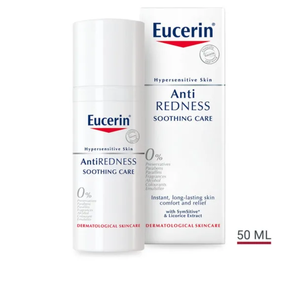 کرم ضد قرمزی اوسرین مناسب پوست های حساس و ملتهب eucerin anti redness