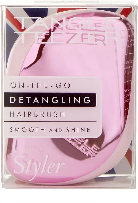 برس تنگل تیزر کد743 کامپکت استایلر Tangle Teezer Compact Styler Baby Pink
