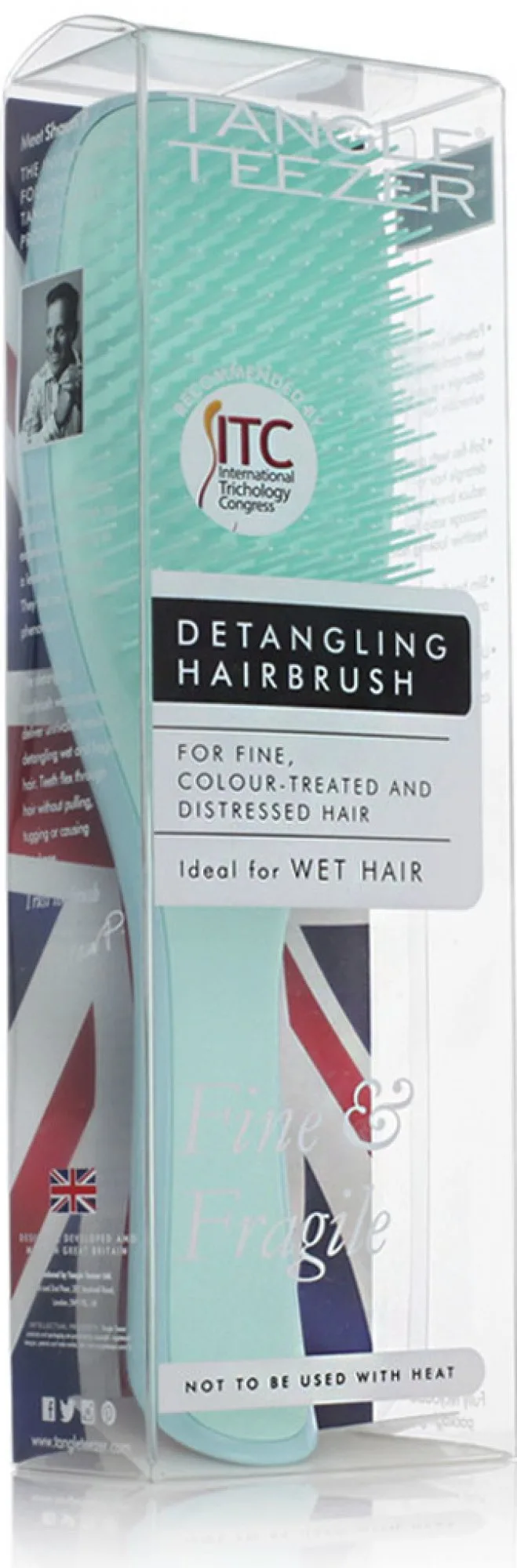 برس تنگل تیزر موهای نازک و شکننده Tangle Teezer Detangler Fine & Fragile Jade Lagoon