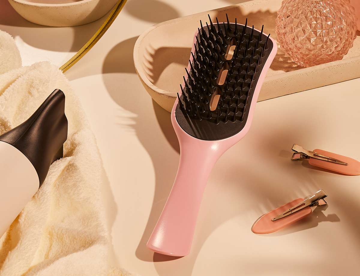 برس تنگل تیزر مخصوص خشک کردن مو با سشوار صورتی مشکی Tangle Teezer | Fast & Easy Blow Out Pink