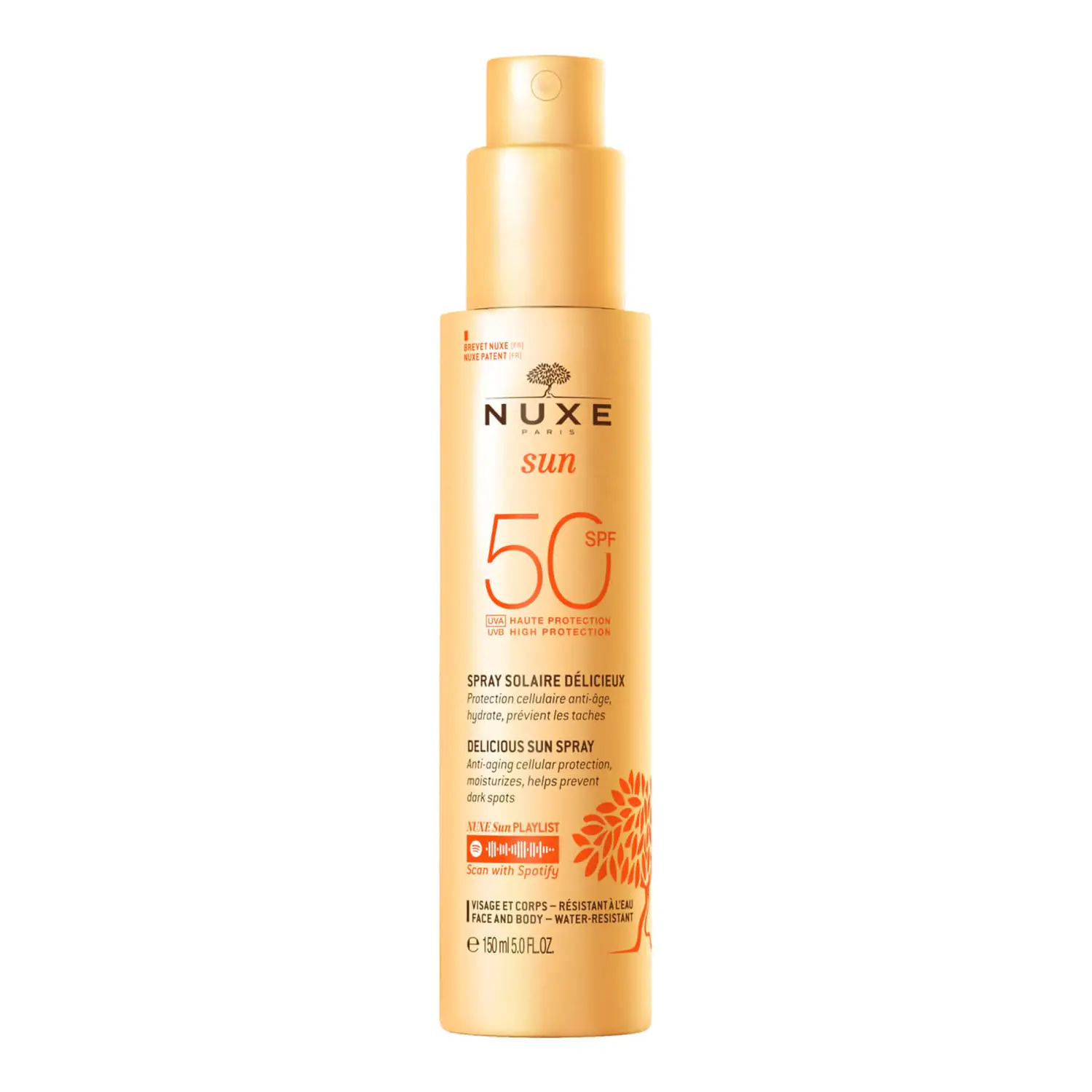 اسپری ضد آفتاب و مرطوب کننده صورت و بدن نوکس NUXE ضد چروک و ضد لک SPF50