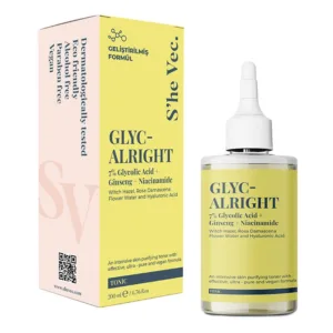 محلول گلیکولیک اسید 7% شی وک She Vec با جینسینگ و نیاسینامید