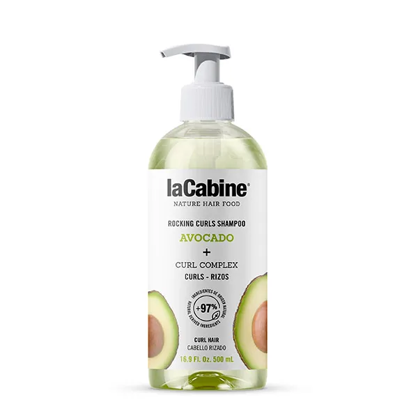 شامپو آووکادو لاکابین حاوی سوپر فود های طبیعی مناسب موهای حالت دار و فر کد 4024 la cabine avocado shampoo