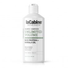 شامپو حجم دهنده لاکابین حاوی پروتئین هیدولیز شده برنج و روغن مارولا کد0865 la cabine unlimited volume shampoo