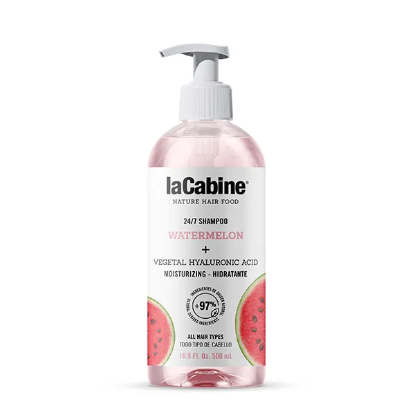 شامپو هندوانه لاکابین حاوی سوپر فود های طبیعی مناسب مصرف روزانه انواع مو کد 4000 la cabine 24/7 shampoo