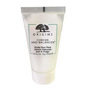 شوینده کرمی اوریجینز تمیز کننده عمقی مناسب انواع پوست مینی سایز 30 میل جداشده از پک origins checks and balances