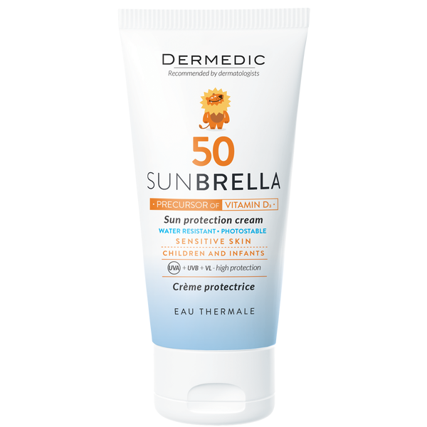 کرم ضد آفتاب درمدیک مناسب کودکان حاوی spf50 مناسب پوست حساس dermedic sunberella sun milk protection
