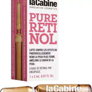 ویال صورت رتینول خالص لاکابین ضدپیری و بازسازی چروک و رنگ پوست (یک ویال)
