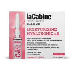 آمپول مو لاکابین نهایت آبرسانی مو با 3 نوع هیالورونیک اسیدx3 کد9968 La Cabine flash HAIR Moisturizing Hyaluronic x3 7*5ml