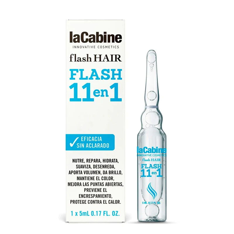 آمپول مو لاکابین مراقبت و محافظت همه جانبه و کامل از مو (یک ویال) La Cabine flash HAIR FLASH 11 in 1 کد8952