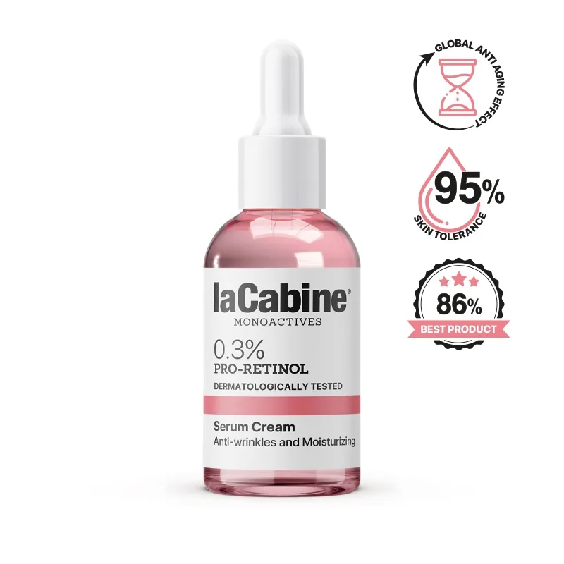 سرم کرمی رتینول 0.3% پرو لاکابین ضدچروک ضدلک کلاژن ساز و بازسازی پوست 0.3% Pro-Retinol Serum Cream