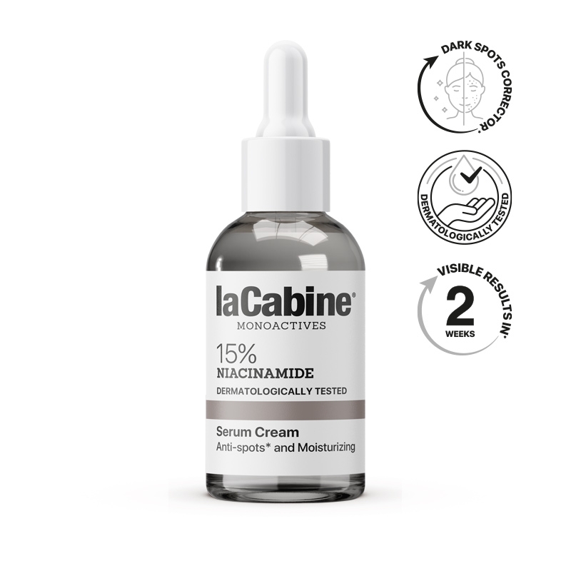 سرم کرمی نیاسینامید 15% لاکابین ضد جوش آبرسان ضد لک کد7154 La Cabine 15% Niacinamide Serum Cream 30ml