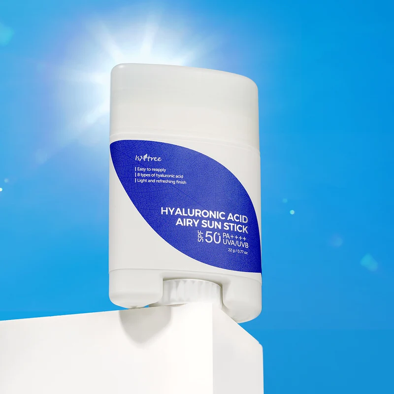 ضد آفتاب استیکی ایزنتری SPF50+ آبرسان حاوی هیالورونیک اسید Isntree Hyaluronic Acid Airy Sun Stick ++++PA