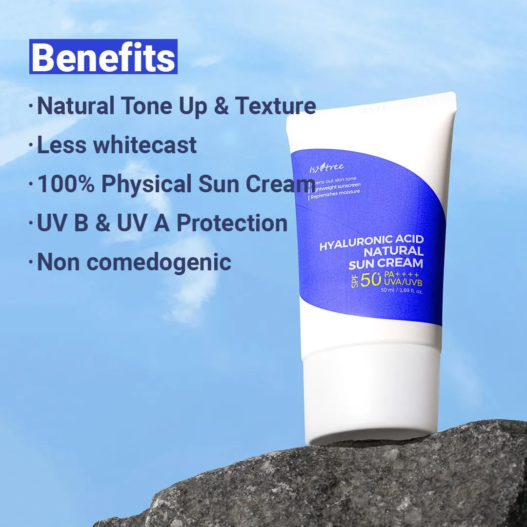 ضد آفتاب کرمی ایزنتری SPF50+ آبرسان حاوی هیالورونیک اسید ++++PA کد4464