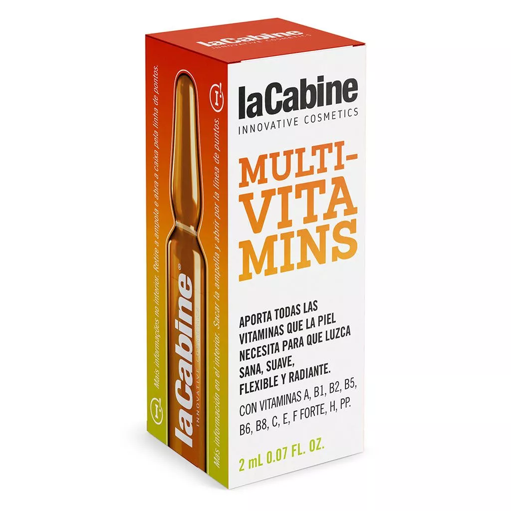 ویال صورت مولتی ویتامین لاکابین کاهش چین و چروک مغذی و نرم کننده La Cabine Multivitamins کد4413 (یک ویال)