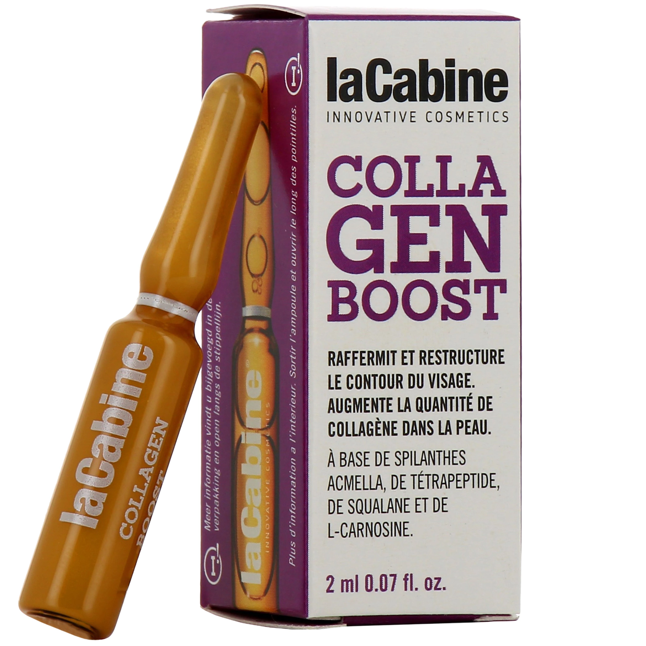ویال صورت کلاژن ساز لاکابین استحکام و سفتی پوست تولید طبیعی کلاژن و الاستین (یک ویال) La Cabine Collagen Boost کد4420