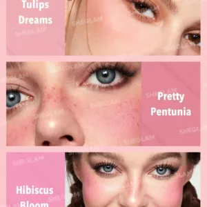 پالت رژگونه 6 رنگ شیگلم مدل floral flush blush رنگ های جذاب با پیگمنت بالا  کد  3755 رنگ Blushing Bouquet