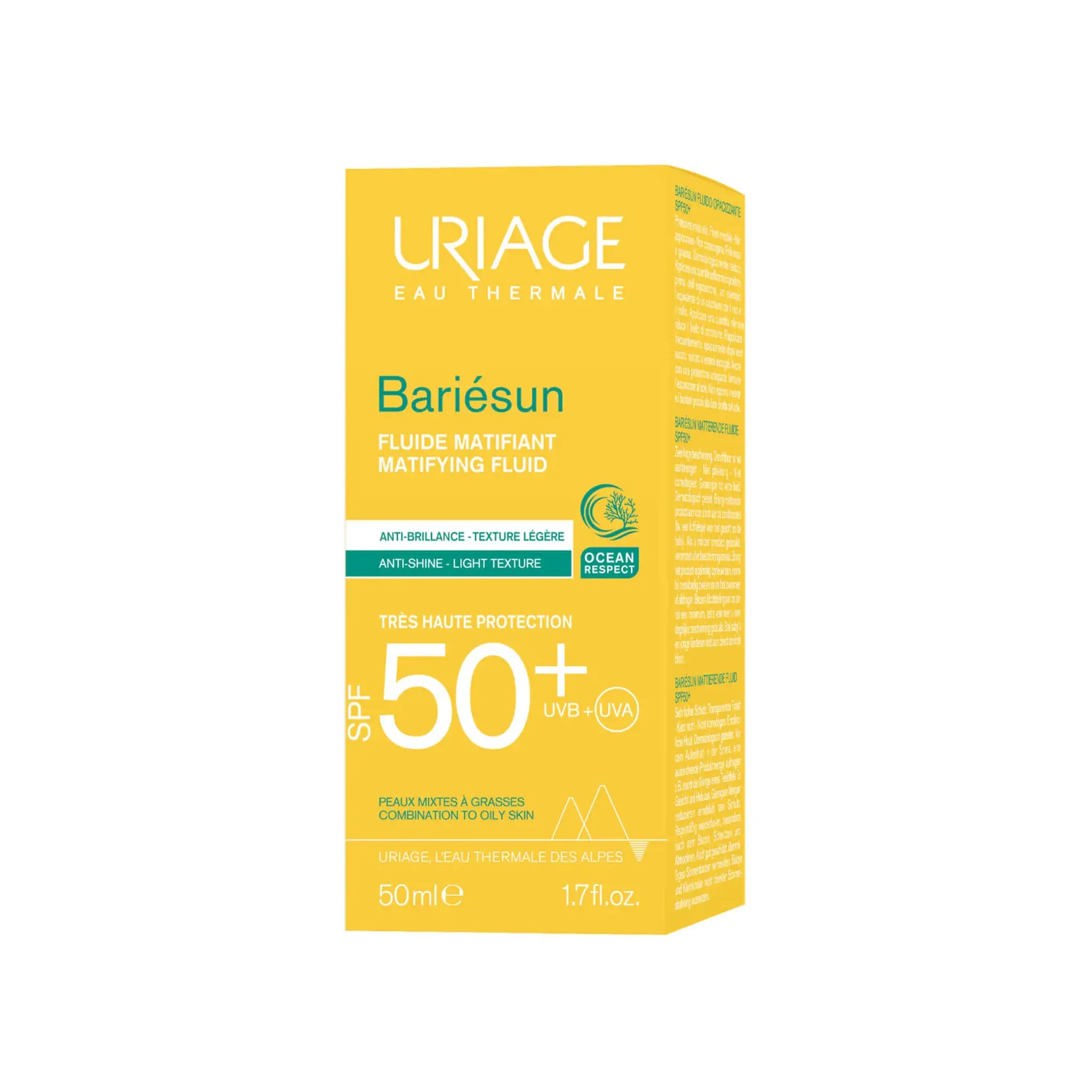 ضد آفتاب فلوئیدی اوریاژ بریسان SPF50 مختلط تا چرب
