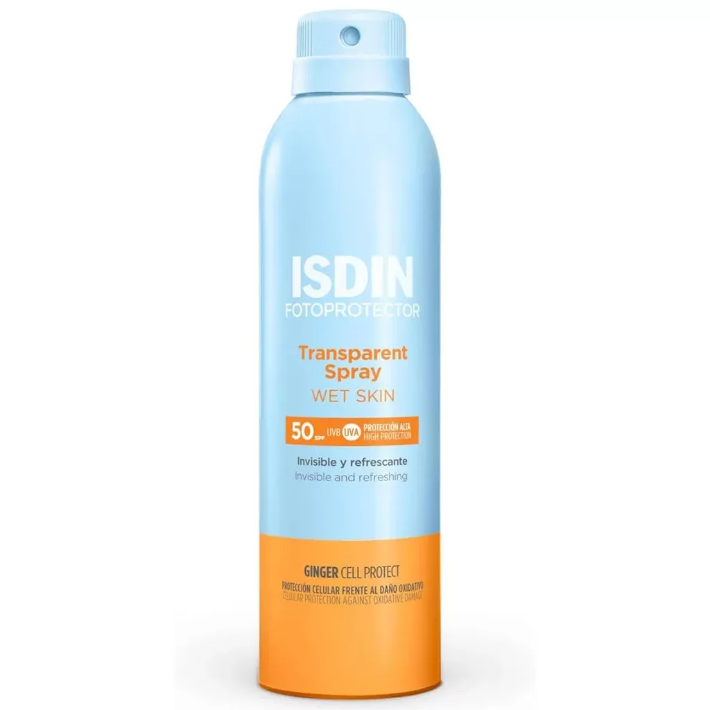 اسپری ضد آفتاب بدن ایزدین WET SKIN transparent spray ISDIN SPF50