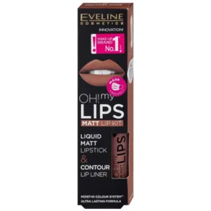 ست رژ لب مایع مات و خط لب اولاین مدل oh my lips