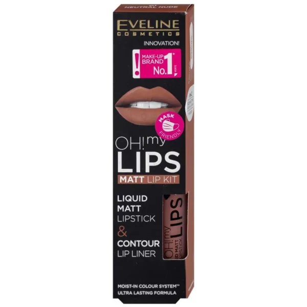 ست رژ لب مایع مات و خط لب اولاین مدل oh my lips