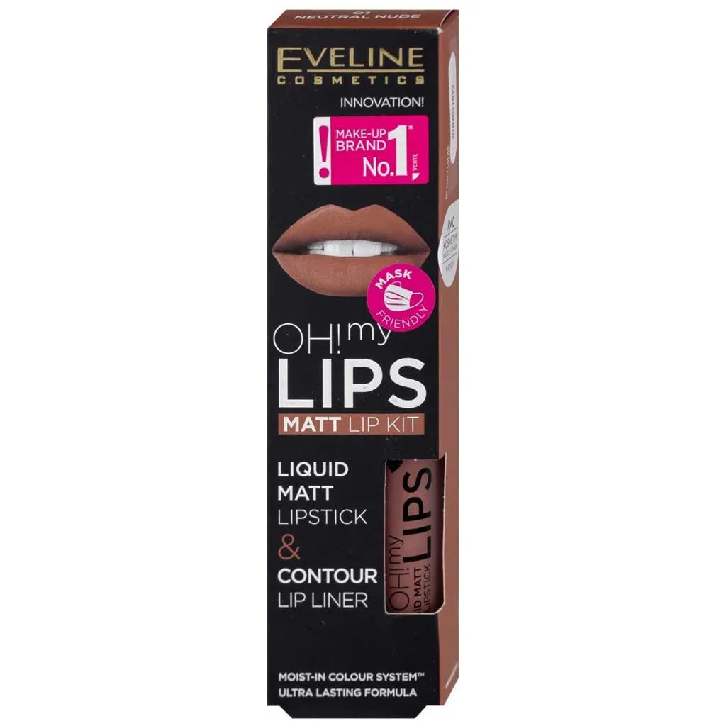 ست رژ لب مایع مات و خط لب اولاین مدل oh my lips