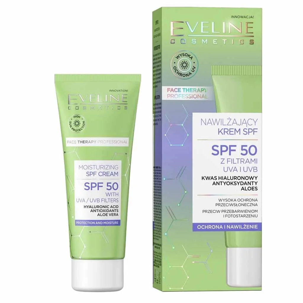 کرم مرطوب کننده  آلوئه ورا حاوی ضد آفتاب SPF 50 اولاین