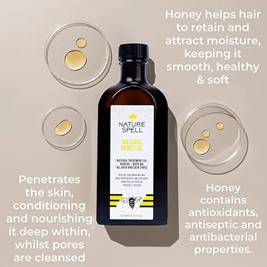 روغن درمانی عسل نیچر اسپل مناسب مو و بدن