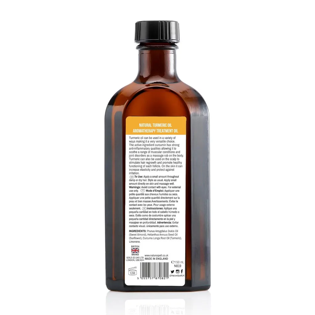 روغن درمانی زردچوبه نیچر اسپل مناسب مو و بدن