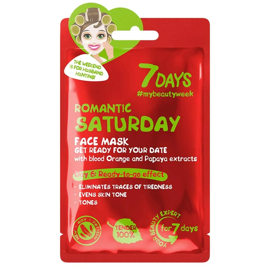 ماسک صورت ورقه ای شفاف کننده سون دیز مدل Romantic Saturday