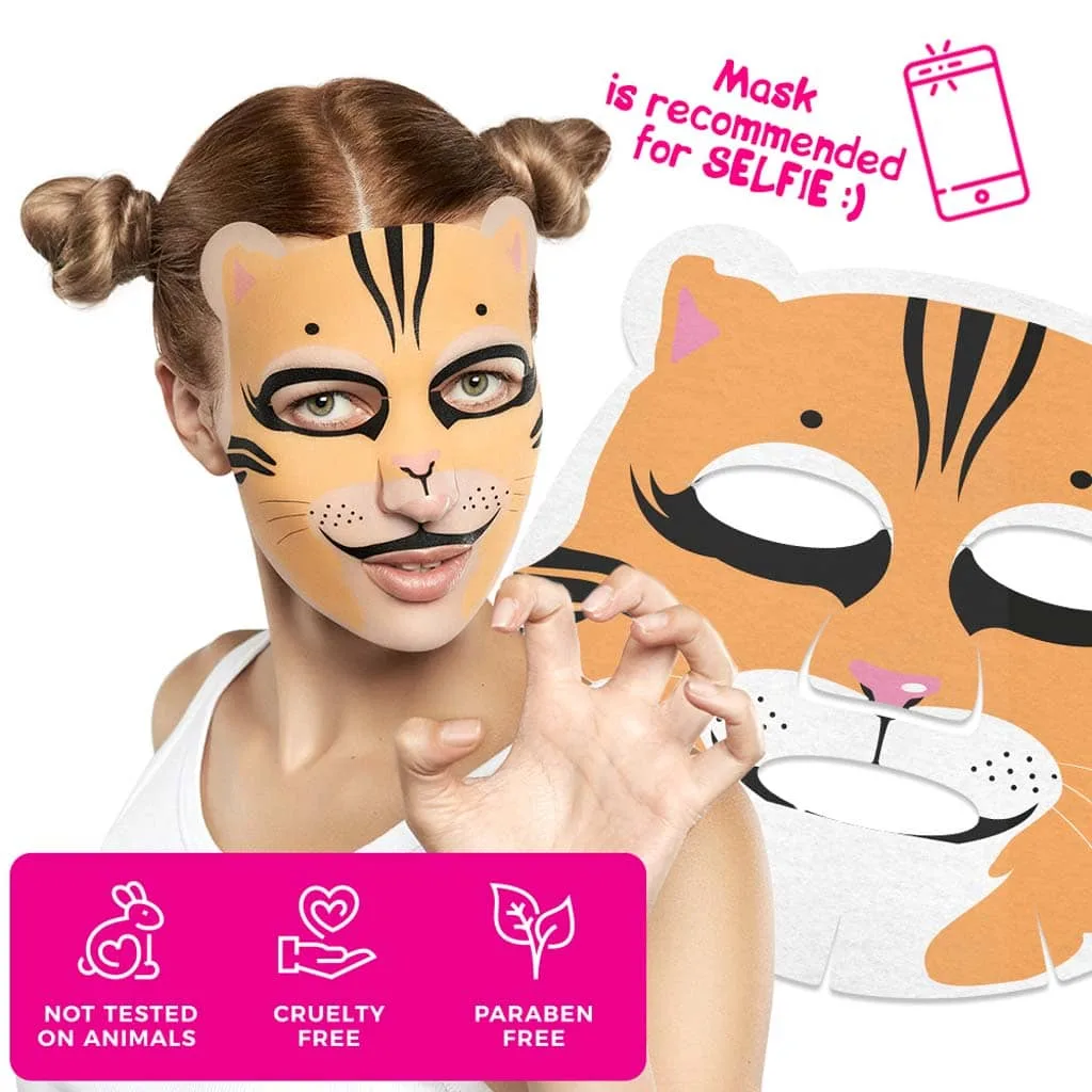 ماسک صورت ورقه ای روشن کننده سون دیز مدل wild tiger-r-r
