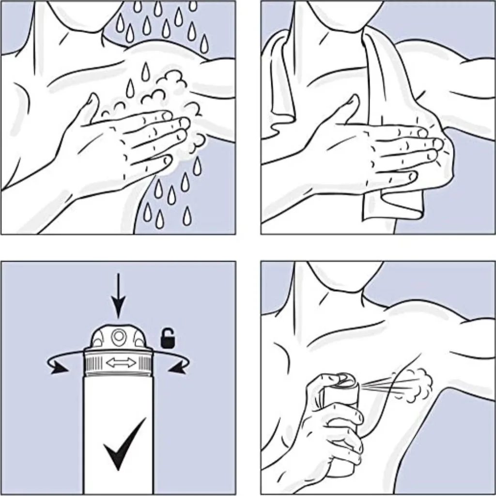 اسپری بدن 48 ساعته مردانه رکسونا antibacterial protection