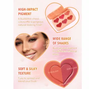 پالت رژگونه قلبی شیگلم مدل COTTAGE CORE GARDEN