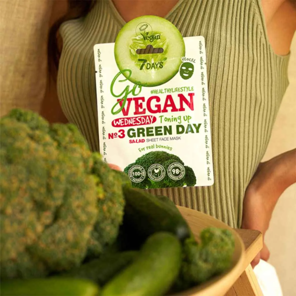 ماسک صورت ورقی روشن کننده سون دیز مدل green day