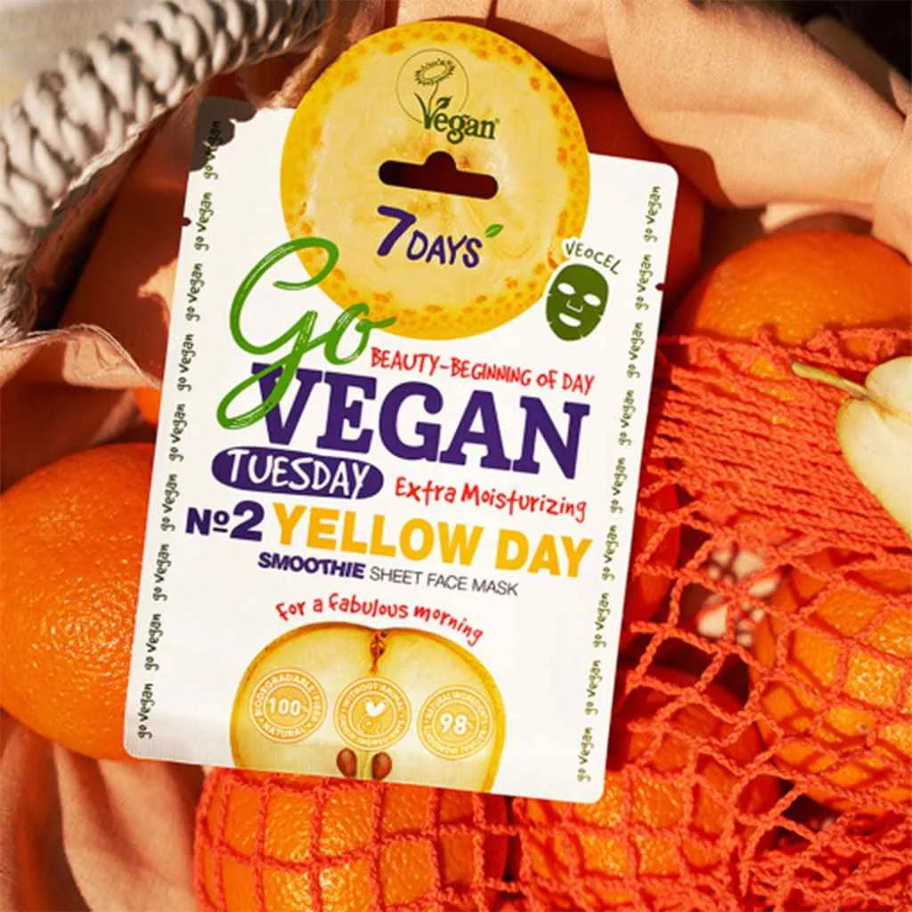 ماسک صورت ورقی مرطوب کننده قوی سون دیز مدل yellow day