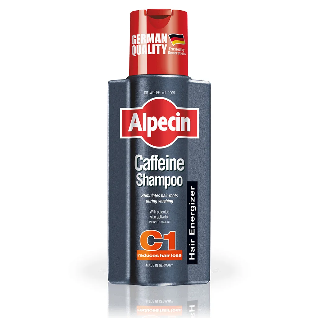شامپو آلپسین اصل آلمان مدل کافئین ضد ریزش تقویتی Alpecin C1 germany سایز 375 میل بزرگ
