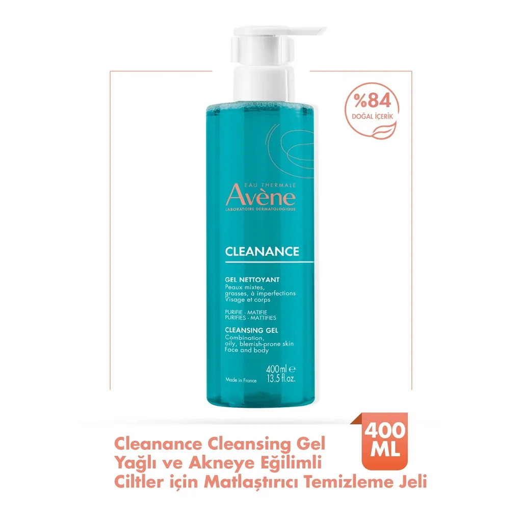 ژل شوینده اون Avene پوست چرب و مستعد آکنه اون 400میل